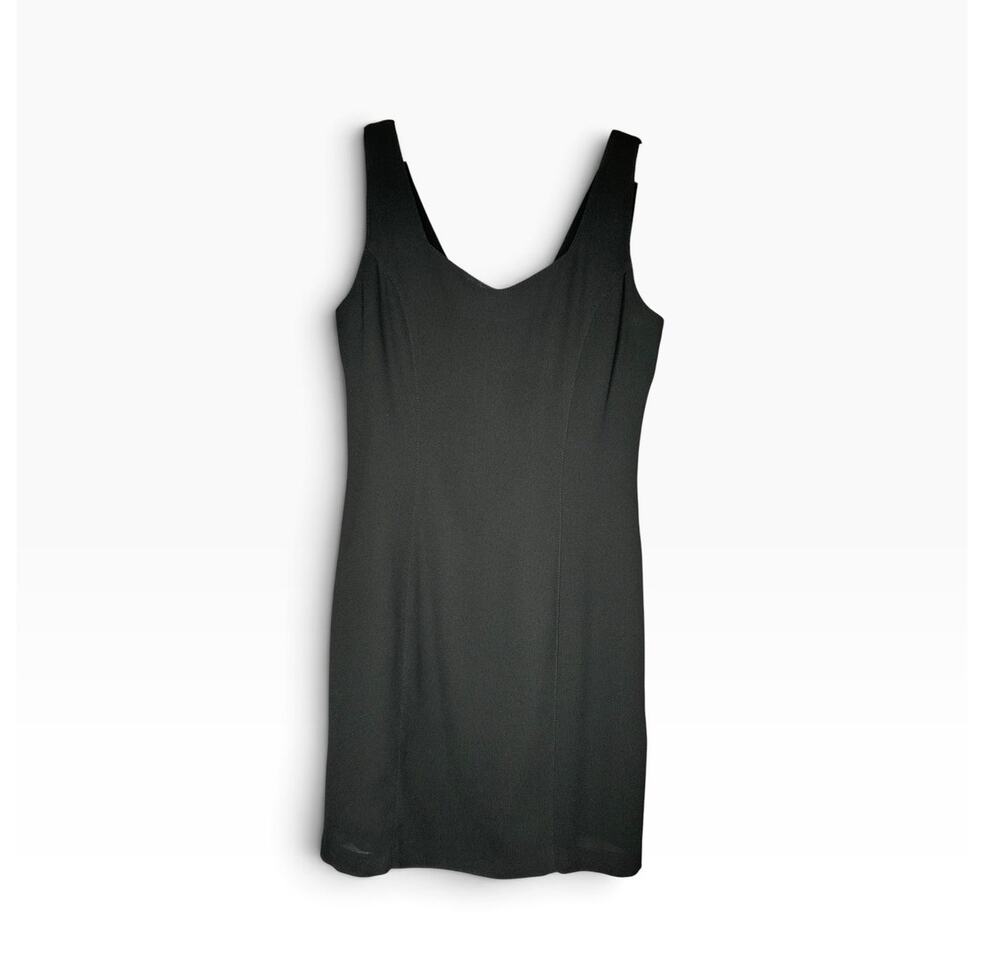 Vintage 90s Le Chateau Dress Women 7 Little Black Dress Knee Length Cocktail